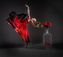 Lady in Red by Adrain Barrett