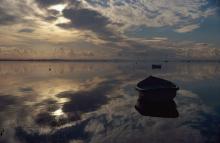 Sea, Sky and Boats by Jean Sutherland, DPAGB